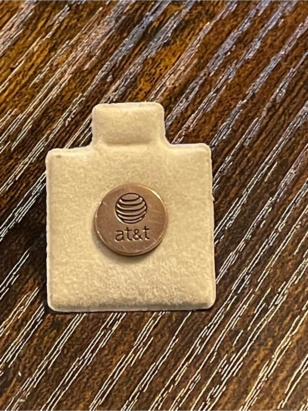 Vintage AT&T 10K Gold Filled Lapel Tie Tack Employee Logo